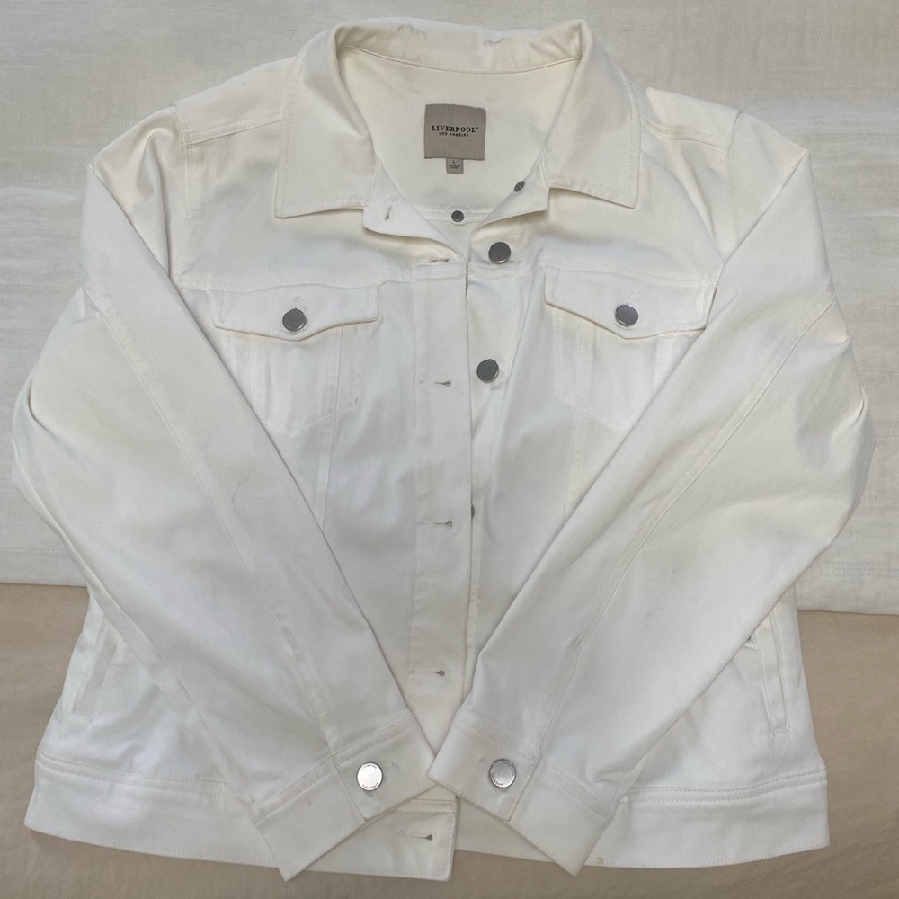 White jean jacket size large Liverpool Los Angeles
